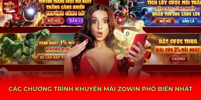 Hệ thống khuyến mãi Zowin vô cùng đa dạng và hấp dẫn