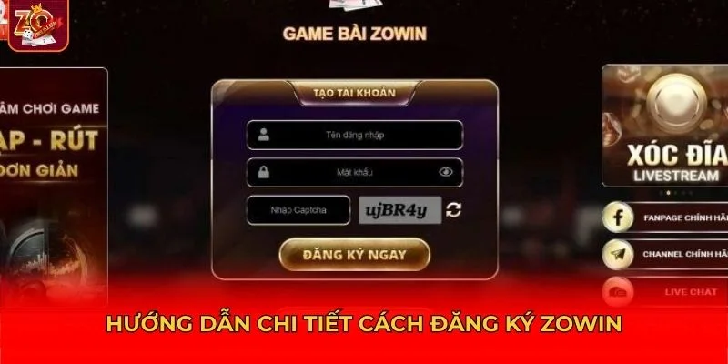 Hướng dẫn chi tiết cách đăng ký Zowin