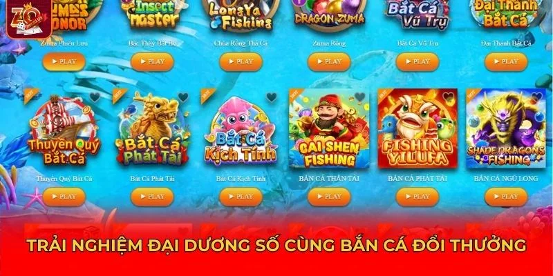 Trải nghiệm đại dương số cùng bắn cá đổi thưởng